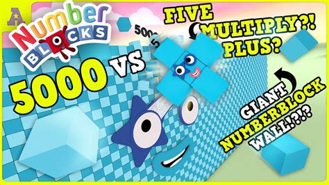 Giant Numberblock 5000 Wall Vs Five Plus Multiply Shooting Star