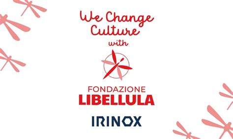 Irinox Aderisce A Fondazione Libellula Irinox Spa