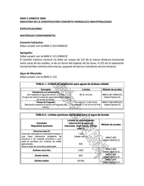 NMX C ONNCCE 2004 INDUSTRIA DE LA CONSTRUCCIÓN