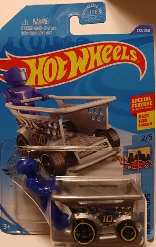 Hot Wheels 2018 Aisle Driver HW Ride Ons 2 5 Silver Cart Blue Driver 122 250 NIP EBay