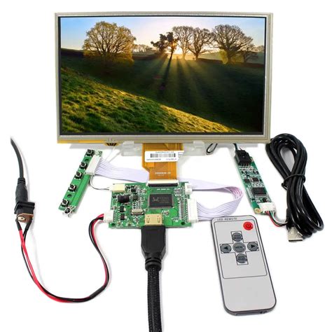 HD MI LCD Controller Board With 9inch 800x480 AT090TN10 Touch LCD Screen