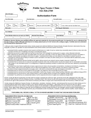 Fillable Online Public SN Surgery Anesthesia Auth Form Rev 2 21 21 Fax