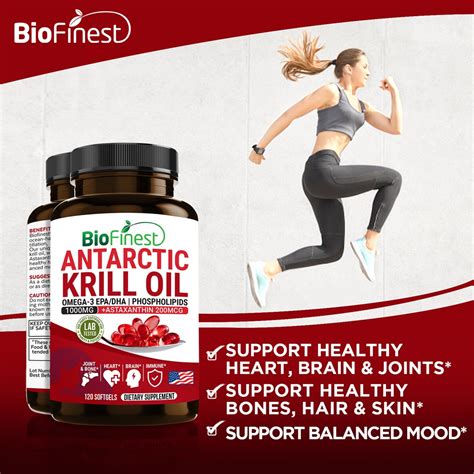 Biofinest Antarctic Krill Oil 1000mg Supplement 12x EPA DHA Omega 3