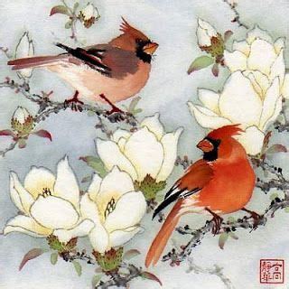 Jinghua Gao Dalia Brush Magic Birds Painting Watercolor Bird