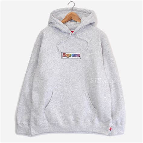 Supreme Bling Box Logo Hooded Sweatshirt Bumblebeebightca