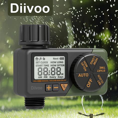 Diivoo Irrigation Water Timer Garden Automatic Drip Irrigation