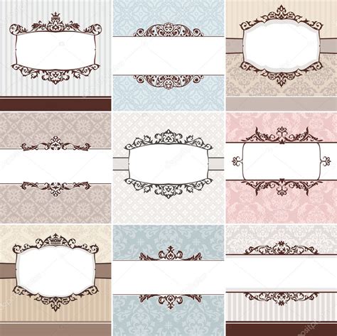 Set Of Vintage Floral Frame Stock Vector SelenaMay 10047130