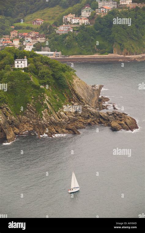 Santa Clara Island View From Monte Urgull Old Town Donostia San