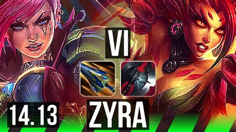 Vi Vs Zyra Jgl Rank Vi Euw Challenger Youtube