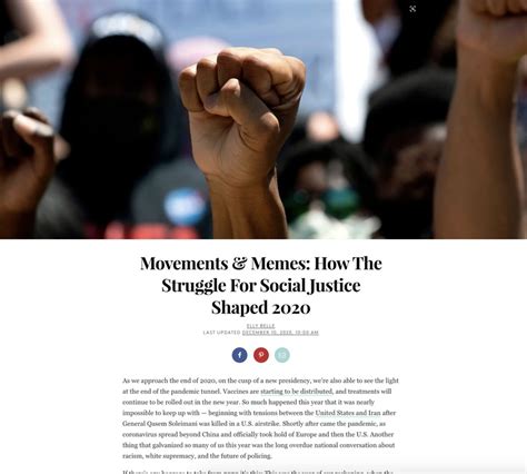 Movements And Memes How The Struggle For Social Justice Shaped 2020 · A