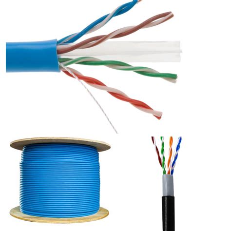 Outdoor 23awg 350mhz Blue Pvc Lszh 4 Pair Pure Copper 305m 1000ft Utp