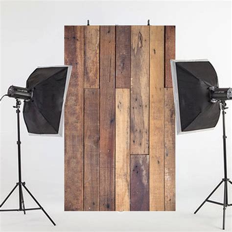 GreenDecor 5x7ft Wooden Wall Floor Wooden Board Wall Theme Photography