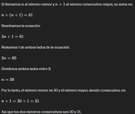 Calcula Dos Numeros Consecutivos Cuya Suma Sea Brainly Lat