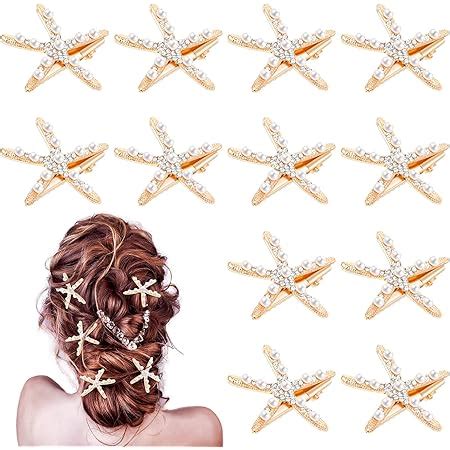 Amazon Shell Pearl Starfish Hair Clip Set For Women Girls