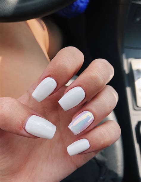 Vsco Chynamcghee Nails White Acrylic Nails Short Acrylic Nails