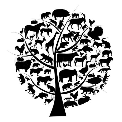 Animal Kingdom Tree Silhouette