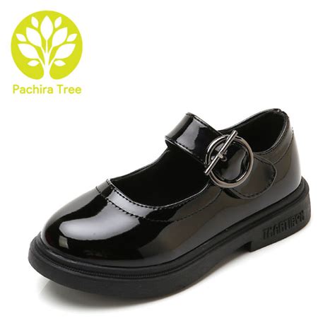 Pachira Tree Kids' Shoes School Shoes Formal Shoes for Girls Black ...