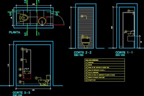 Planos De Ba O De Visita En Dwg Autocad Ba Os Sanitarios Planos De