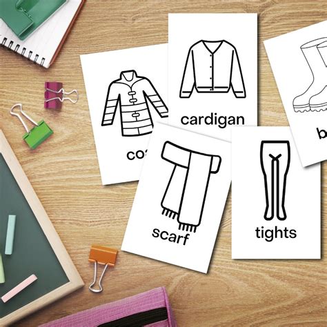 Printable Clothing Flashcards, Printable Clothing Coloring Pages ...