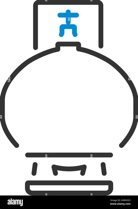 Gas Cylinder Icon Editable Bold Outline With Color Fill Design Vector