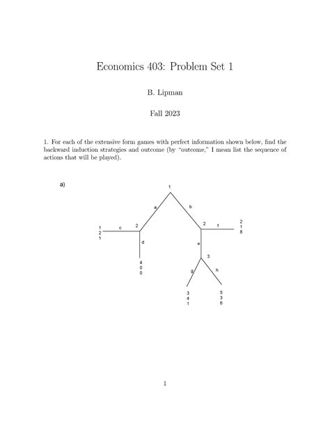 P Pset Economics Problem Set B Lipman Fall