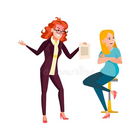 Business Woman Argue Vector Stock Vector Illustration Of Team Anger