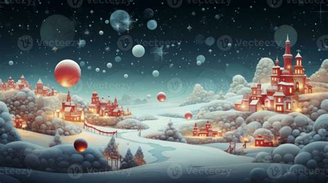 Whimsical Christmas background. Generative AI 29265900 Stock Photo at ...