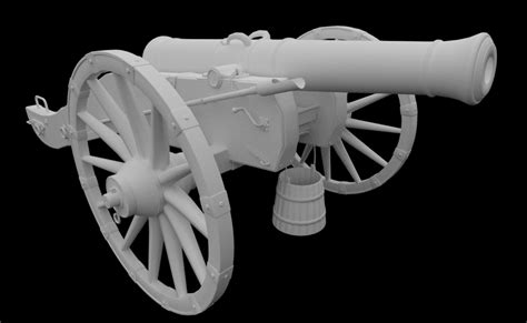 historical cannon 18th century obj