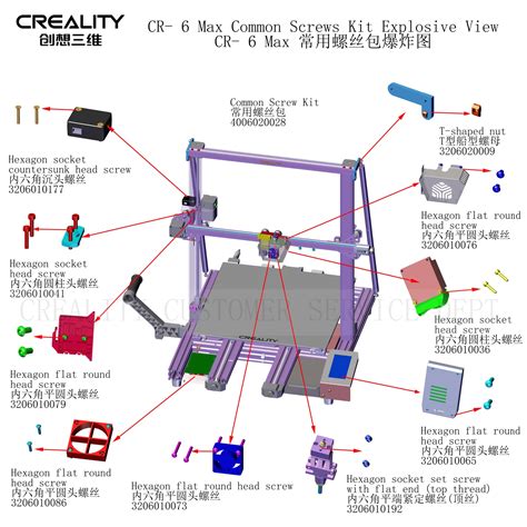 Creality Common Screw Kit For Cr 6 Se Cr 6 Max 3d Printer Spare Parts Wholesale Mall