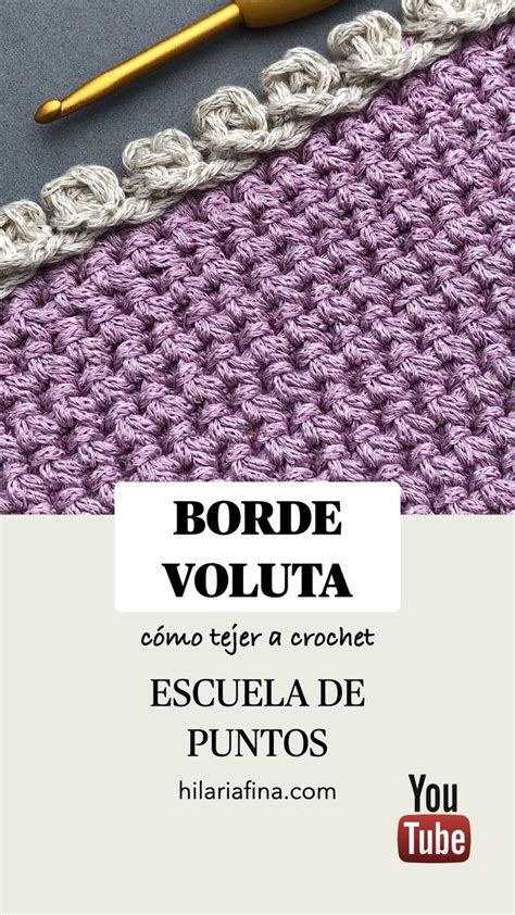 Voluta Borde De Ganchillo Aprender Hilaria Fina Crochet Border