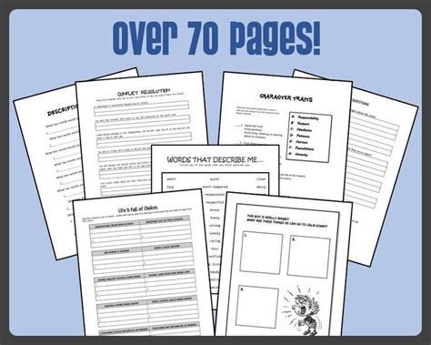 Therapeutic Worksheets For Children And Teens Journal Pages Etsy