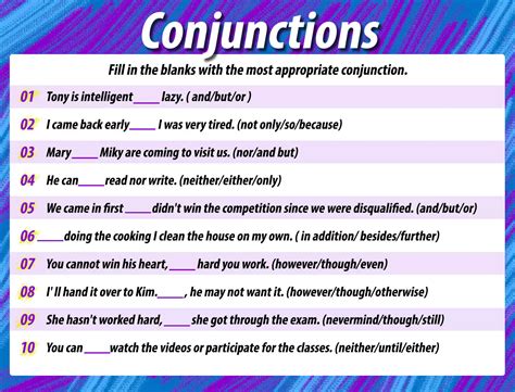 Conjunctions Exercises With Answers Ceytopia