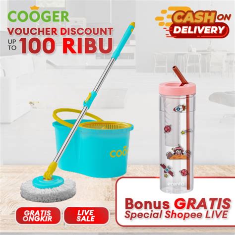 Jual LIVE COOGER X ECENTIO COOGER Alat Pel Bucket Spin Mop Mencuci