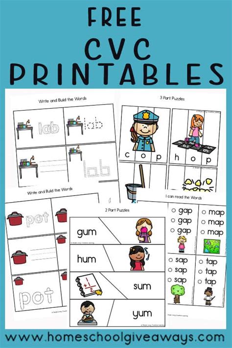 Free Printable Cvc Resources Free Homeschool Deals