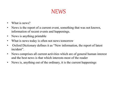 what is news | PPTX