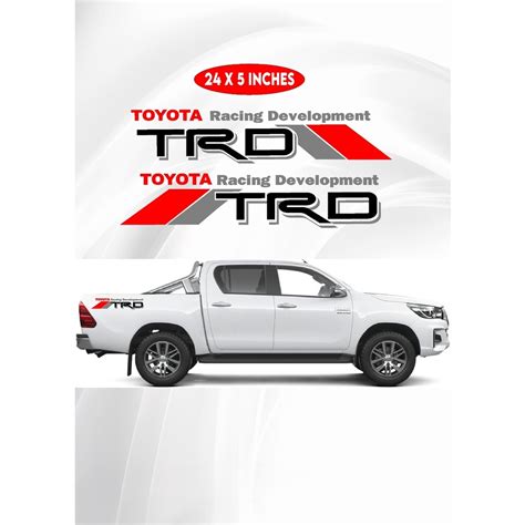 X Toyota Hilux Trd Racing Development Cut Out Vinyl Sticker Shopee