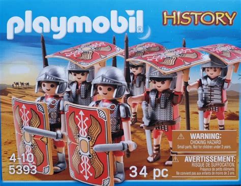 PLAYMOBIL 5393 Römer Angriffstrupp 6 Legionären mit Waffen und Schilden