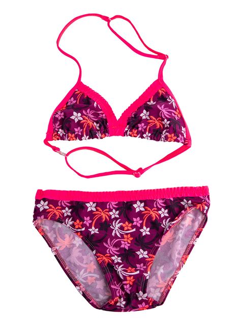 Bikini fioletowe w palmy różowa lamówka r Mariss Sklep EMPIK