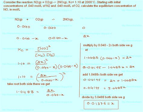 Free Online Help Consider The Reaction N2g O2g 2nog Kc 1