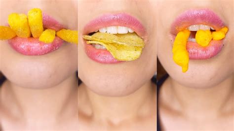 Asmr Eating Lips Focus Crunchy Chips Cheetos Eating Sounds Youtube