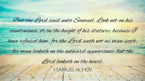 1 Samuel 16 7 Kjv Bible Verse Of The Day