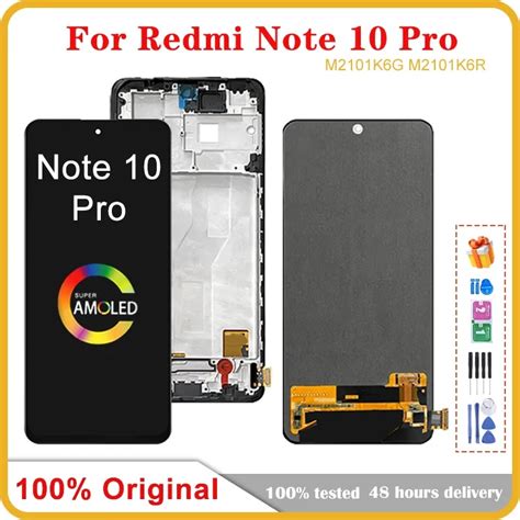 6 67 Original Amoled Tft For Xiaomi Redmi Note 10 Pro Lcd M2101k6g Display Touch Screen