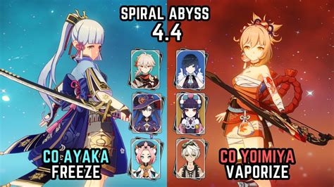 C0 Ayaka Freeze And C0 Yoimiya Vaporize 4 4 Spiral Abyss Floor 12 9