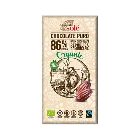 Черен Био шоколад 86% какао Chocolates Sole 100гр - eMAG.bg