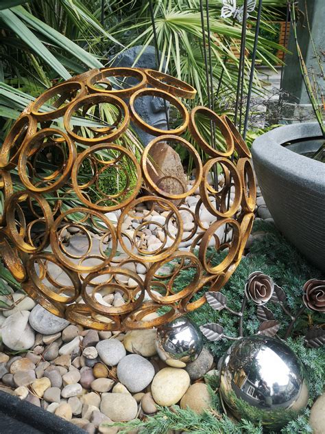 Hand Crafted Decorative Garden Sphere Sculpture Etsy Uk