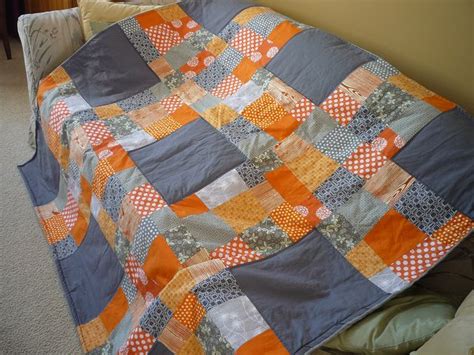 Orange And Gray Quilt Lattice Quilt Grey Quilt Quilts