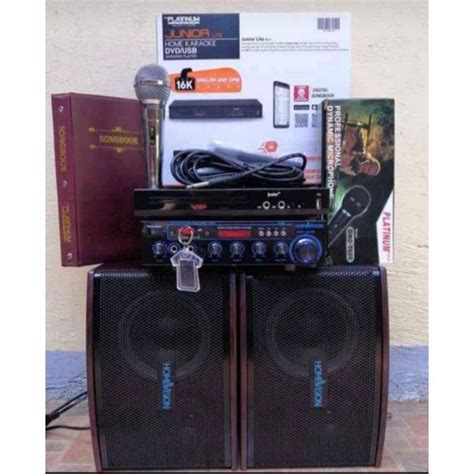 Complete Set Karaoke System Homevision Speaker And Platinum Jr Lite