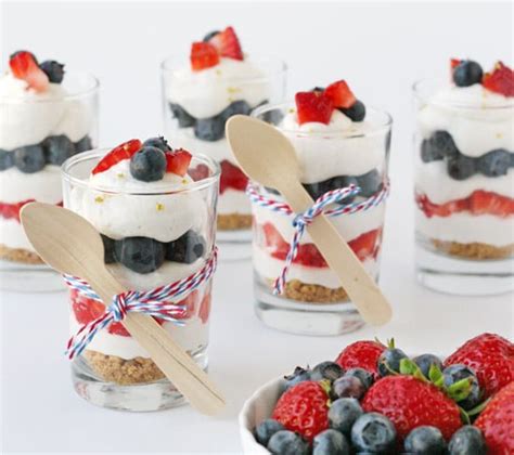 Strawberry Blueberry Mini Cheesecake Trifle Glorious Treats