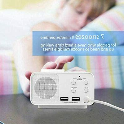 ANJANK Small Alarm Clock Radio FM Radio Dual