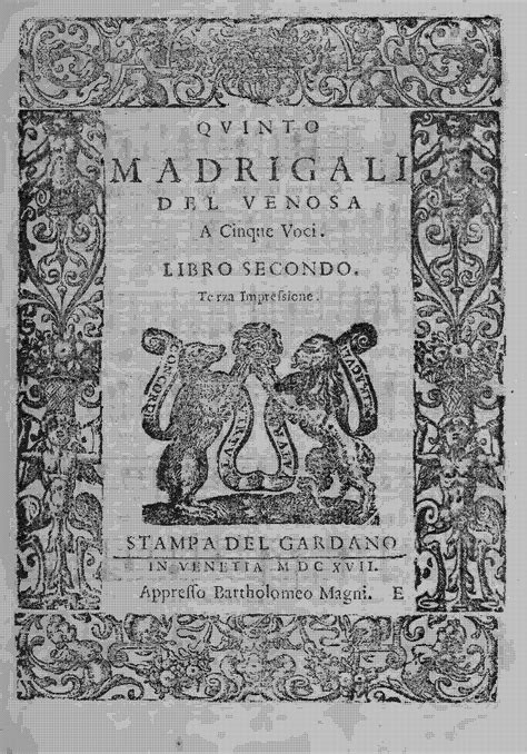 Madrigals, Libro 2 (Gesualdo, Carlo) - IMSLP